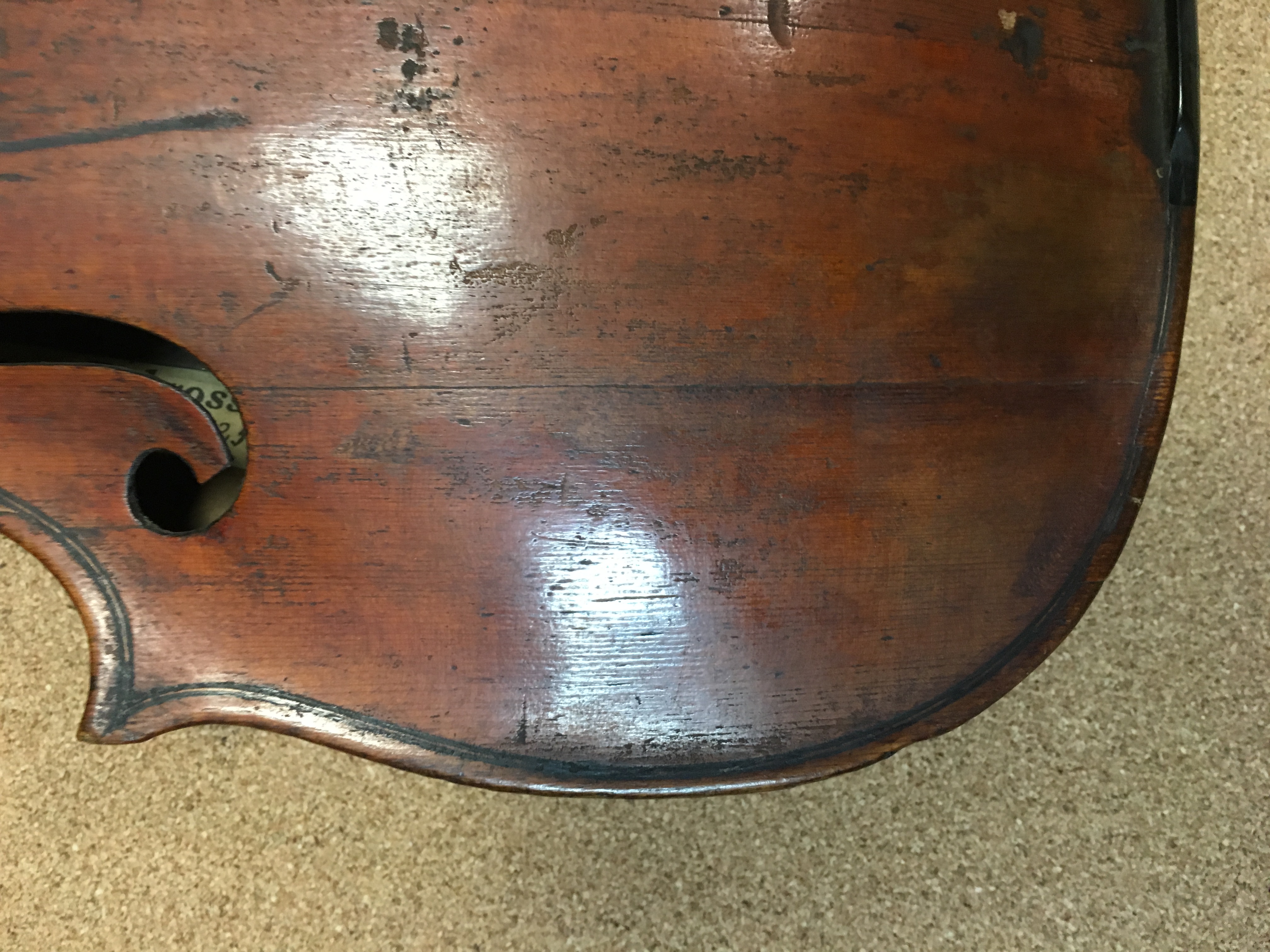 Image of the repaired instrument.