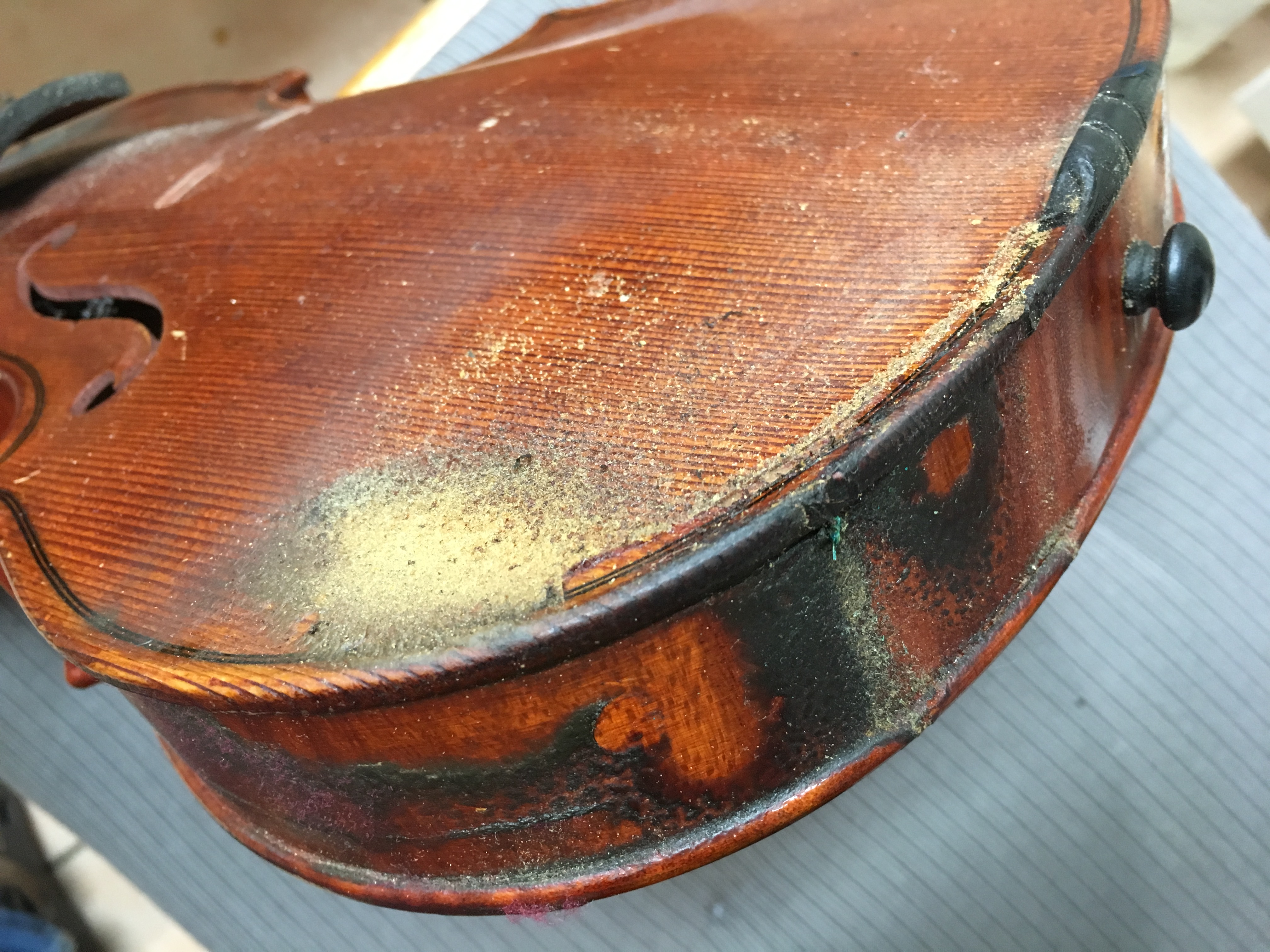 Image of the repaired instrument.